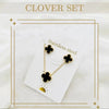 Trendy four leaf clover set